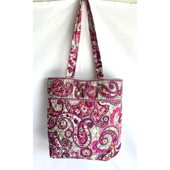 Vera Bradley Pink Paisley Tote Shoulder Bag - Picture 5 of 7